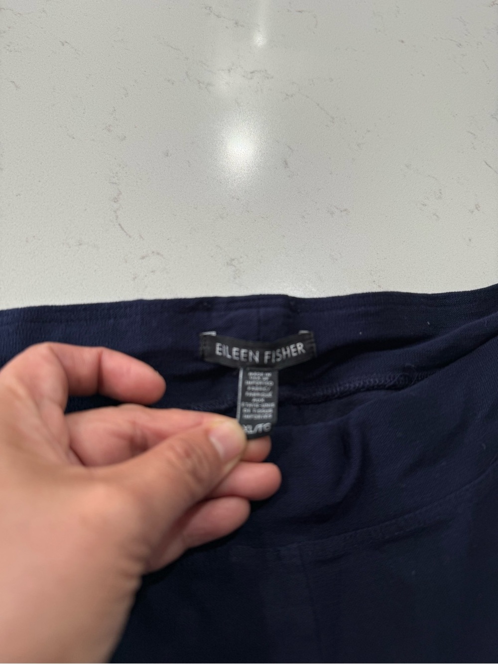Eileen Fisher Women's Navy Pull-On Slim Ankle Pants. Size XL - Picture 8 of 10